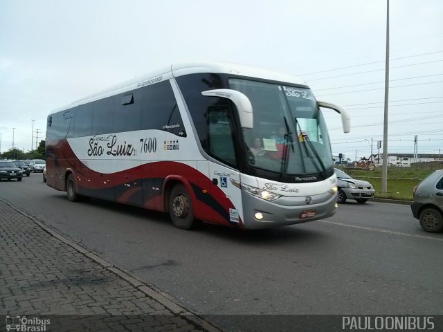 Expresso São Luiz 7600 na cidade de Riacho Fundo, Distrito Federal, Brasil, por Paulo Camillo Mendes Maria. ID da foto: 2162407.