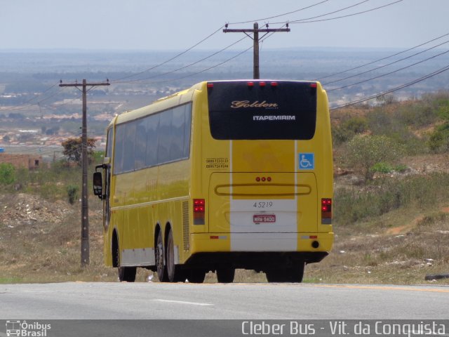 Viação Itapemirim 45219 na cidade de Vitória da Conquista, Bahia, Brasil, por Cleber Bus. ID da foto: 2163832.