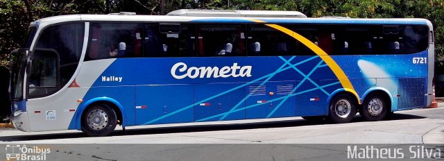 Viação Cometa 6721 na cidade de São Paulo, São Paulo, Brasil, por Matheus Silva. Número da foto: #2211603.