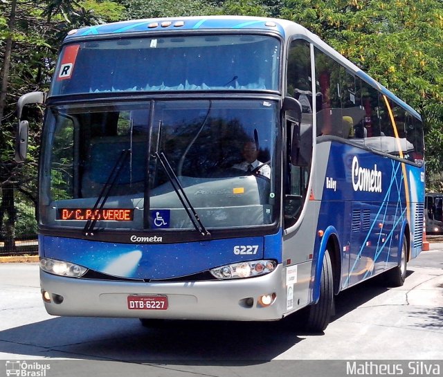 Viação Cometa 6227 na cidade de São Paulo, São Paulo, Brasil, por Matheus Silva. ID da foto: 2211606.