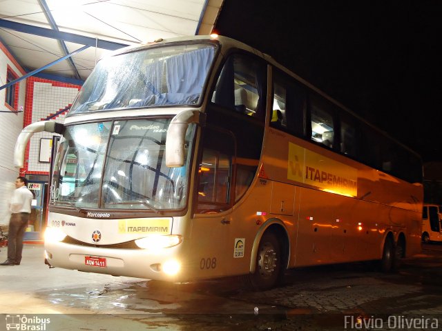 Viação Itapemirim 008 na cidade de Paraíba do Sul, Rio de Janeiro, Brasil, por Flávio Oliveira. ID da foto: 2212152.