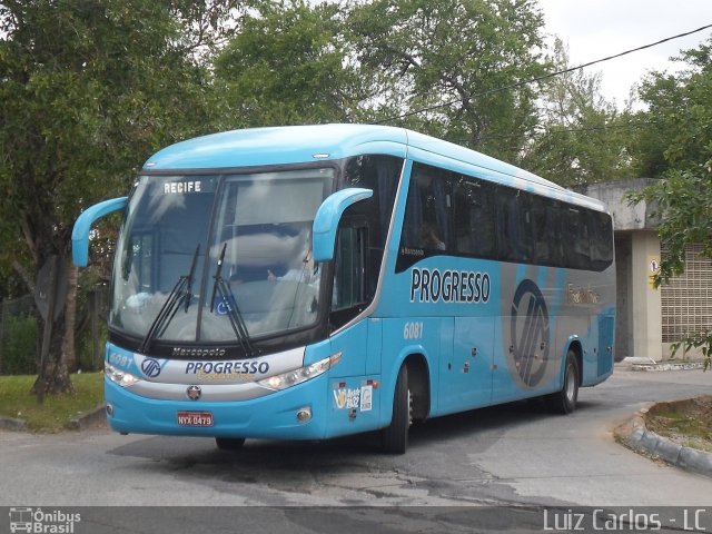Auto Viação Progresso 6081 na cidade de Recife, Pernambuco, Brasil, por Luiz Carlos de Santana. Número da foto: #2211181.