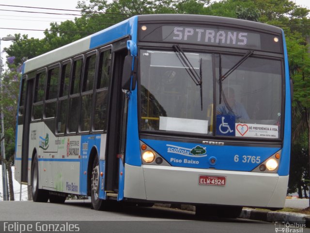 Viação Paratodos > São Jorge > Metropolitana São Paulo > Mobibrasil 6 3765 na cidade de São Paulo, São Paulo, Brasil, por Felipe Gonzales. Número da foto: #2211643.