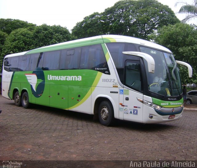 Viação Umuarama 11022 na cidade de Iporã, Paraná, Brasil, por Lucas Miranda. Número da foto: #2228744.