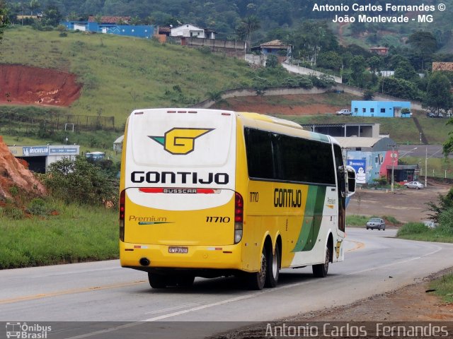 Empresa Gontijo de Transportes 11710 na cidade de João Monlevade, Minas Gerais, Brasil, por Antonio Carlos Fernandes. ID da foto: 2228603.