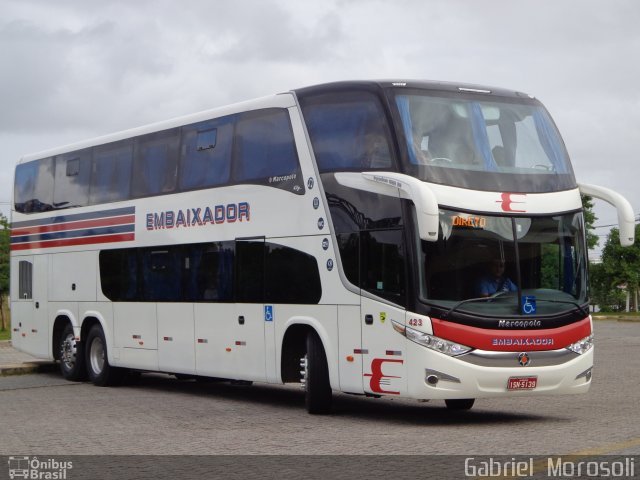 Expresso Embaixador 423 na cidade de Pelotas, Rio Grande do Sul, Brasil, por Gabriel  Morosoli. Número da foto: #2229296.