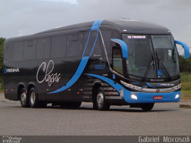 Empresa de Ônibus Nossa Senhora da Penha 53007 na cidade de Pelotas, Rio Grande do Sul, Brasil, por Gabriel  Morosoli. Número da foto: #2229418.