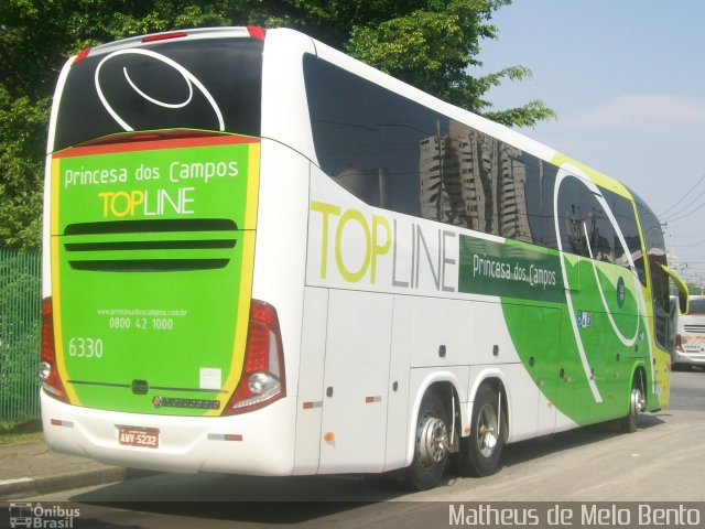 Expresso Princesa dos Campos 6330 na cidade de São Paulo, São Paulo, Brasil, por Matheus de Melo Bento. ID da foto: 2229853.