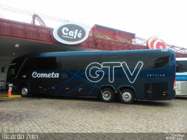 Viação Cometa 13181 na cidade de São Carlos, São Paulo, Brasil, por Ricardo Zuin. ID da foto: 2230480.