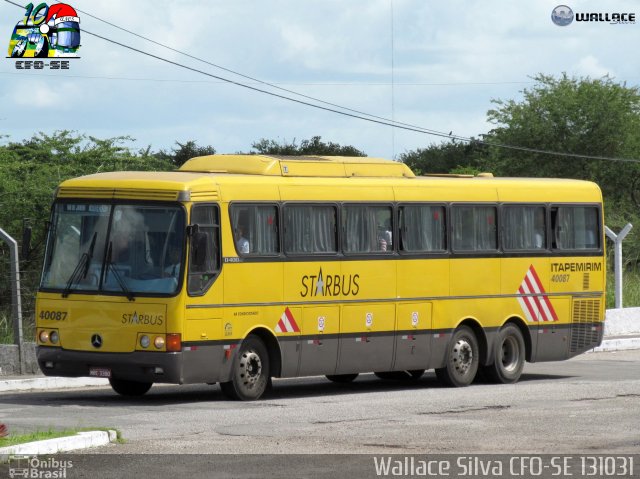 Viação Itapemirim 40087 na cidade de Aracaju, Sergipe, Brasil, por Wallace Silva. Número da foto: #2229701.