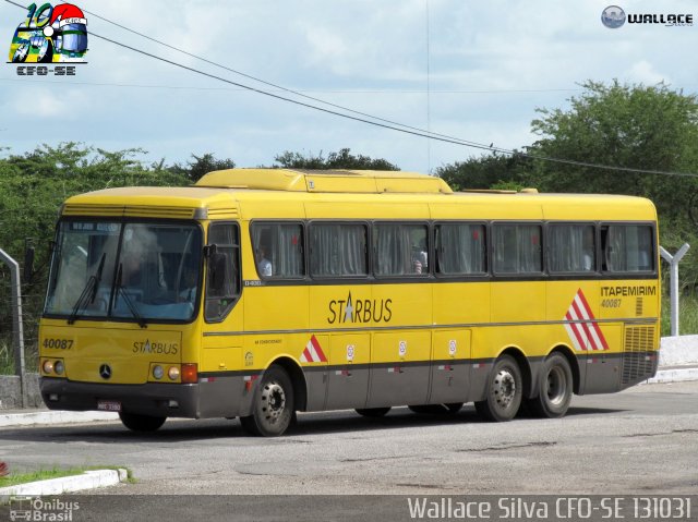 Viação Itapemirim 40087 na cidade de Aracaju, Sergipe, Brasil, por Wallace Silva. ID da foto: 2229701.