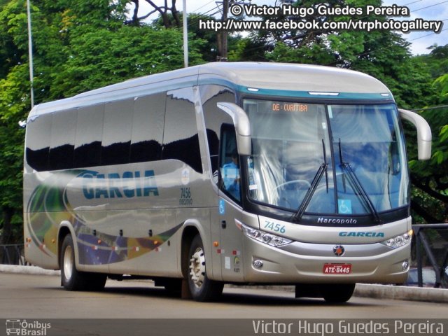 Viação Garcia 7456 na cidade de Maringá, Paraná, Brasil, por Victor Hugo Guedes Pereira. Número da foto: #2233426.