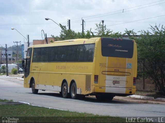 Viação Itapemirim 45343 na cidade de Recife, Pernambuco, Brasil, por Luiz Carlos de Santana. ID da foto: 2233596.