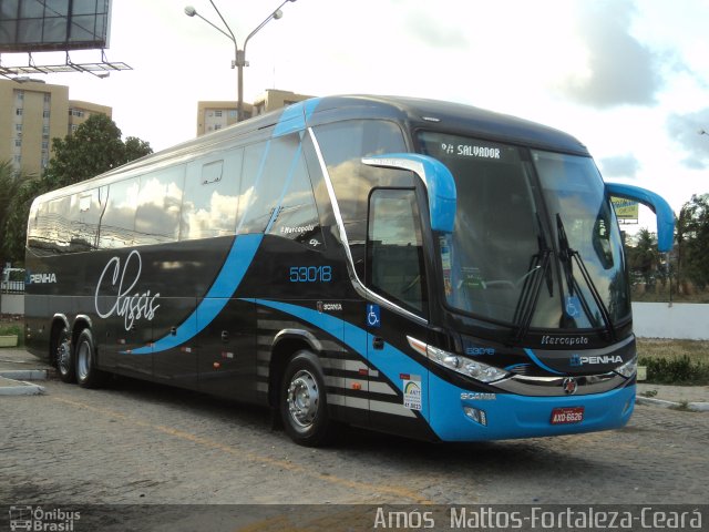 Empresa de Ônibus Nossa Senhora da Penha 53018 na cidade de Fortaleza, Ceará, Brasil, por Amós  Mattos. Número da foto: #2233198.