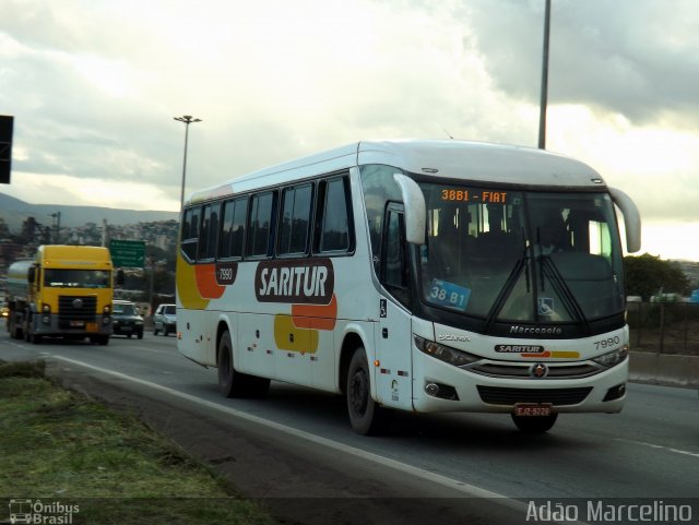 Saritur - Santa Rita Transporte Urbano e Rodoviário 7990 na cidade de Belo Horizonte, Minas Gerais, Brasil, por Adão Raimundo Marcelino. Número da foto: #2234563.
