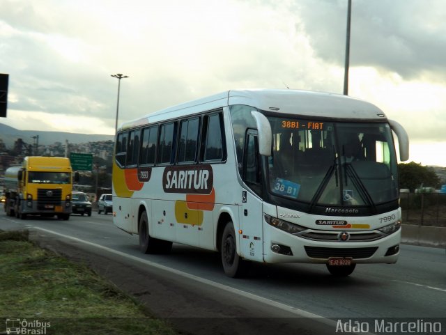 Saritur - Santa Rita Transporte Urbano e Rodoviário 7990 na cidade de Belo Horizonte, Minas Gerais, Brasil, por Adão Raimundo Marcelino. ID da foto: 2234563.