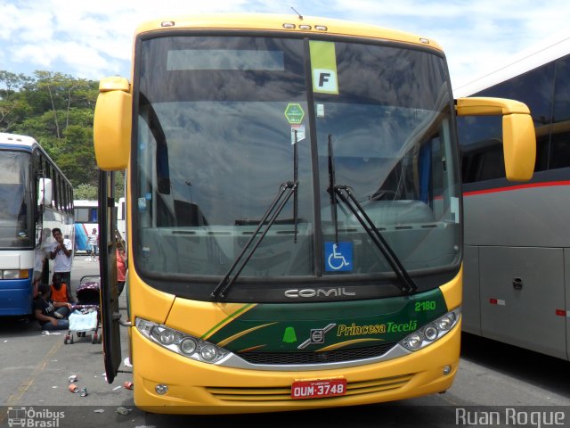 Viação Princesa Tecelã 2180 na cidade de Aparecida, São Paulo, Brasil, por Ruan Roque. Número da foto: #2239899.