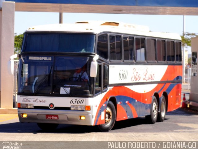 Expresso São Luiz 6360 na cidade de Goiânia, Goiás, Brasil, por Paulo Roberto de Morais Amorim. Número da foto: #2238798.