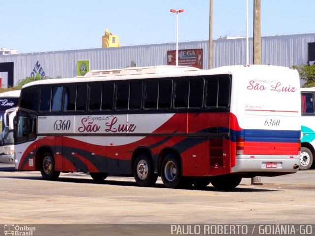 Expresso São Luiz 6360 na cidade de Goiânia, Goiás, Brasil, por Paulo Roberto de Morais Amorim. Número da foto: #2238800.