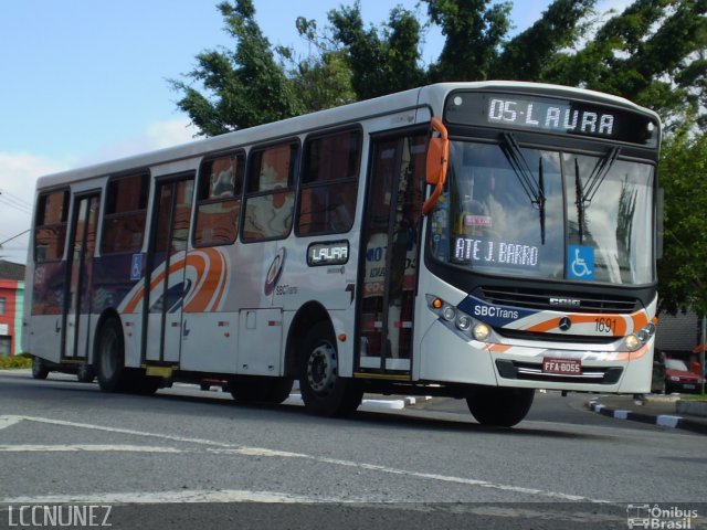 SBC Trans 1691 na cidade de São Bernardo do Campo, São Paulo, Brasil, por Luis Nunez. ID da foto: 2242465.