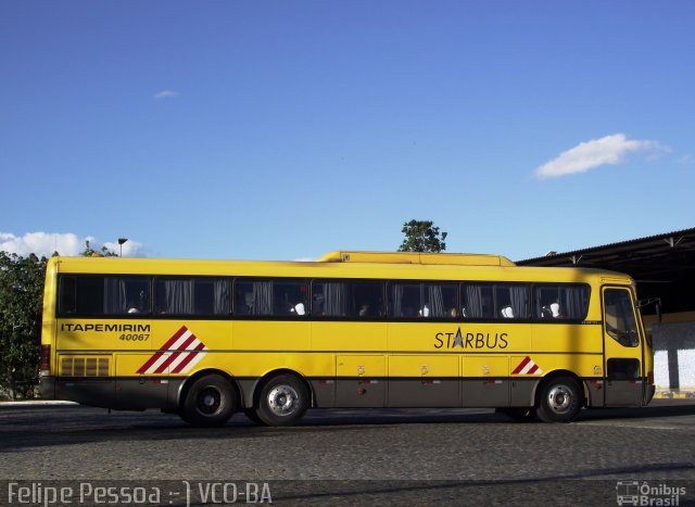 Viação Itapemirim 40067 na cidade de Vitória da Conquista, Bahia, Brasil, por Felipe Pessoa de Albuquerque. Número da foto: #2242042.