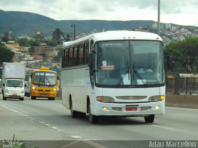 Ônibus Particulares 3805 na cidade de Belo Horizonte, Minas Gerais, Brasil, por Adão Raimundo Marcelino. Número da foto: #2242359.
