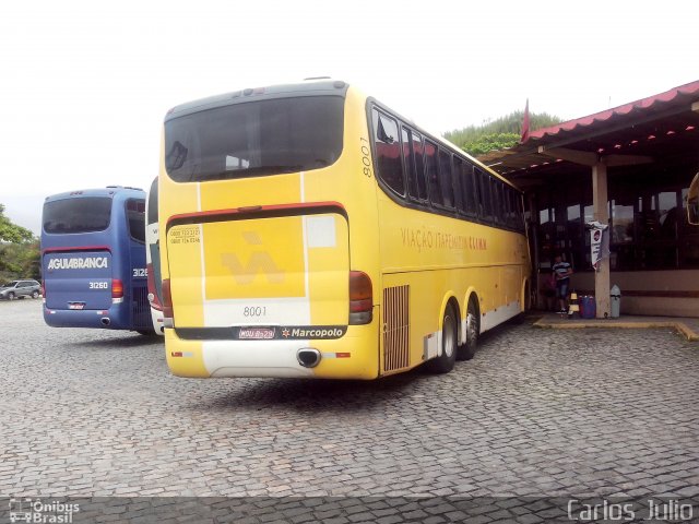 Viação Itapemirim 8001 na cidade de Casimiro de Abreu, Rio de Janeiro, Brasil, por Carlos Julio. ID da foto: 2241598.