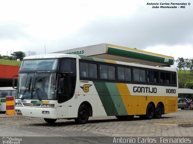 Empresa Gontijo de Transportes 11080 na cidade de João Monlevade, Minas Gerais, Brasil, por Antonio Carlos Fernandes. ID da foto: 2241989.