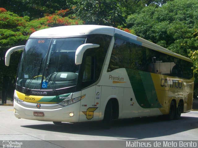 Empresa Gontijo de Transportes 18505 na cidade de São Paulo, São Paulo, Brasil, por Matheus de Melo Bento. Número da foto: #2244218.