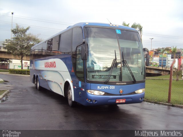 Viação Águia Branca RJ 544-001 na cidade de Vitória, Espírito Santo, Brasil, por Matheus Mendes. ID da foto: 2243914.