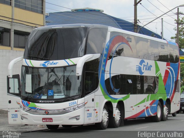 Auto Viação Critur 2288 na cidade de São Paulo, São Paulo, Brasil, por Felipe Carvalho. Número da foto: #2246751.