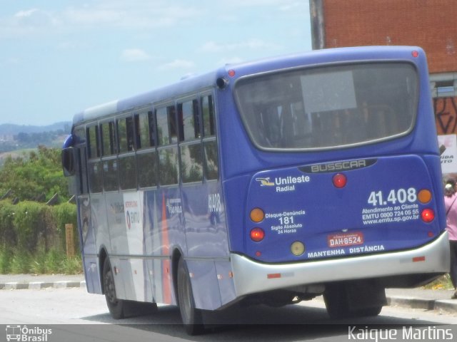 Radial Transporte Coletivo 41.408 na cidade de Itaquaquecetuba, São Paulo, Brasil, por Kaique Martins. ID da foto: 2245712.