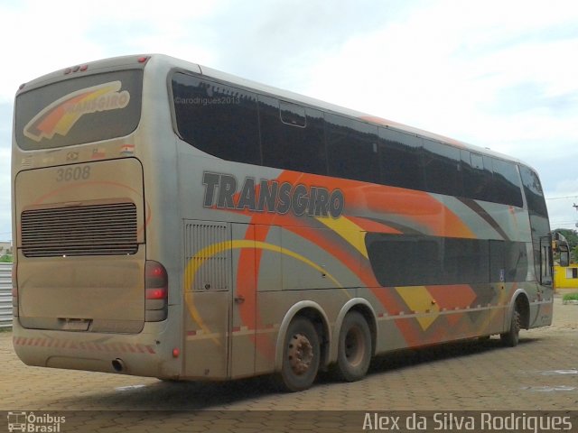 Transgiro Turismo 3608 na cidade de Porto Velho, Rondônia, Brasil, por Alex da Silva Rodrigues. Número da foto: #2246714.
