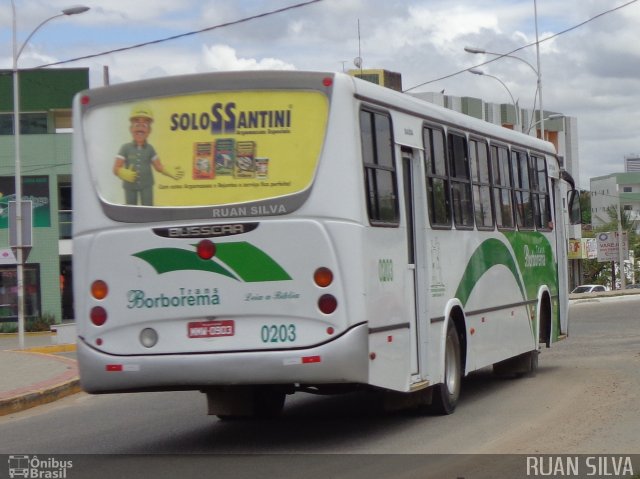 Empresa de Transporte Borborema 0203 na cidade de Campina Grande, Paraíba, Brasil, por Ruan Silva. Número da foto: #2212778.