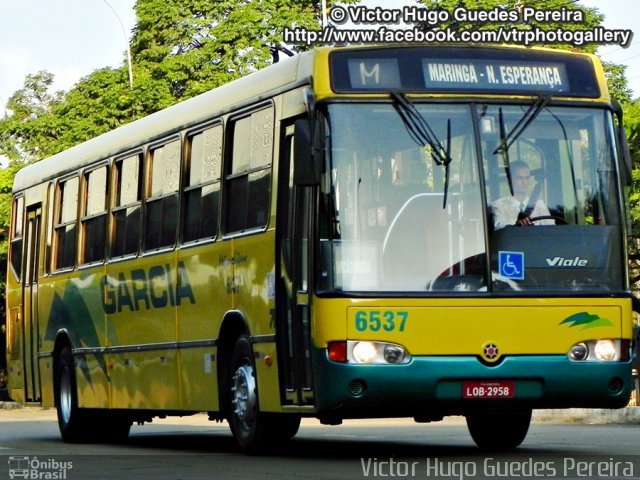 Viação Garcia 6537 na cidade de Maringá, Paraná, Brasil, por Victor Hugo Guedes Pereira. Número da foto: #2214076.