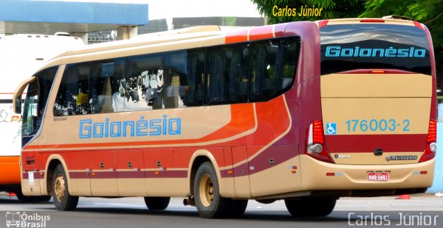 Auto Viação Goianésia 176003-2 na cidade de Goiânia, Goiás, Brasil, por Carlos Júnior. Número da foto: #2247326.