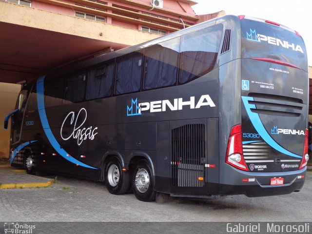 Empresa de Ônibus Nossa Senhora da Penha 53080 na cidade de Pelotas, Rio Grande do Sul, Brasil, por Gabriel  Morosoli. Número da foto: #2246938.
