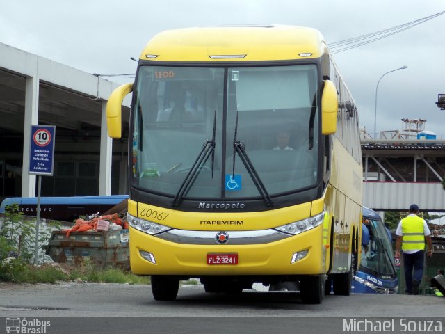 Viação Itapemirim 60067 na cidade de Rio de Janeiro, Rio de Janeiro, Brasil, por Michael Souza. ID da foto: 2247483.