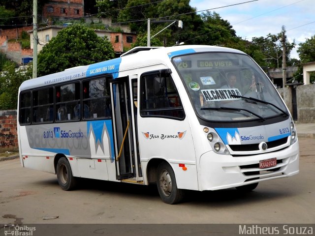 Auto Ônibus Asa Branca Gonçalense 8.013 na cidade de São Gonçalo, Rio de Janeiro, Brasil, por Matheus Souza. ID da foto: 2247134.