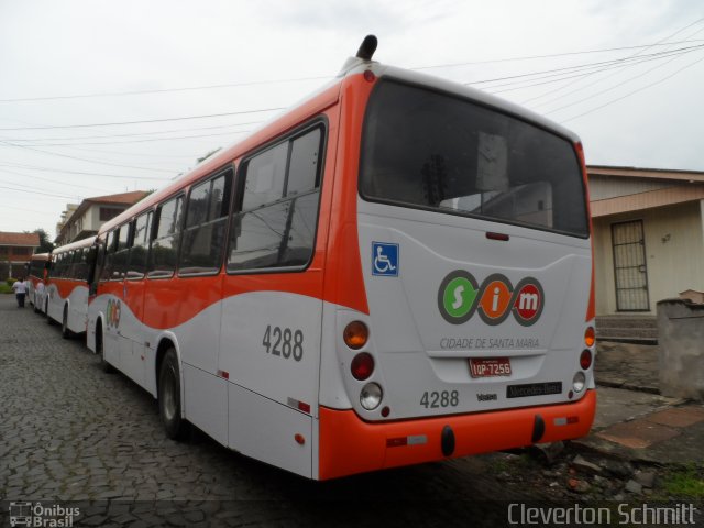 Expresso Medianeira 4288 na cidade de Santa Maria, Rio Grande do Sul, Brasil, por Cleverton Schmitt. Número da foto: #2247191.