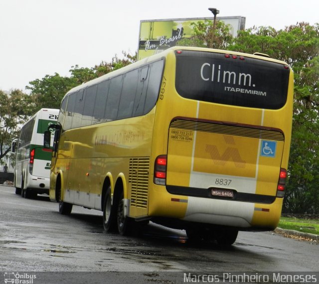 Viação Itapemirim 8837 na cidade de Vitória, Espírito Santo, Brasil, por Marcos Pinnheiro Meneses. ID da foto: 2248949.