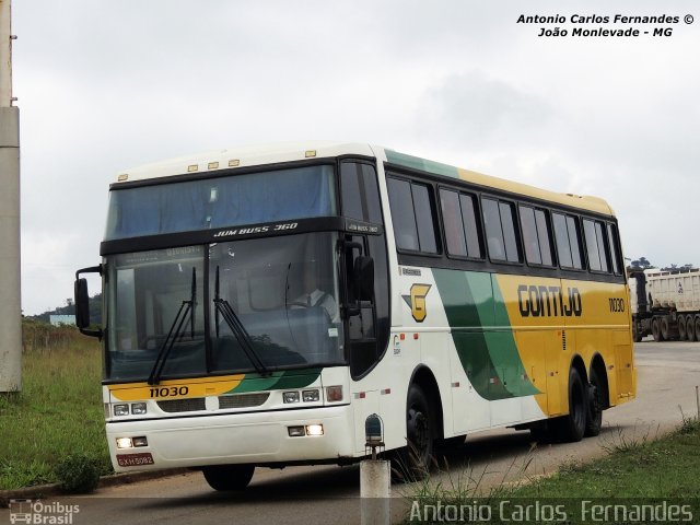 Empresa Gontijo de Transportes 11030 na cidade de João Monlevade, Minas Gerais, Brasil, por Antonio Carlos Fernandes. ID da foto: 2251780.