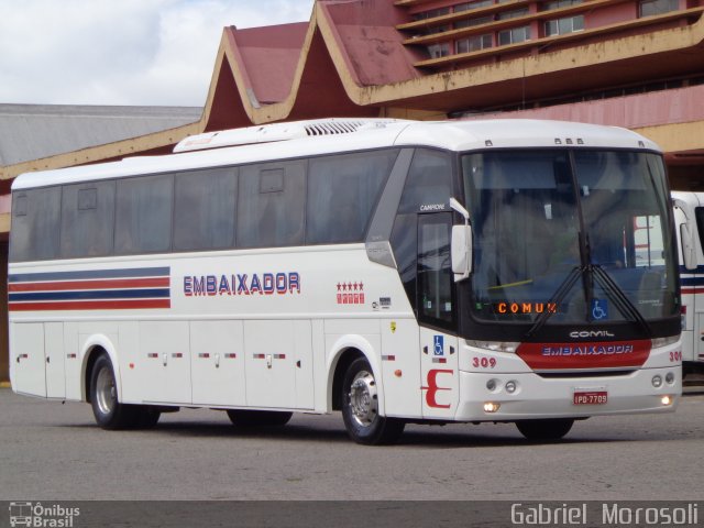 Expresso Embaixador 309 na cidade de Pelotas, Rio Grande do Sul, Brasil, por Gabriel  Morosoli. Número da foto: #2253494.