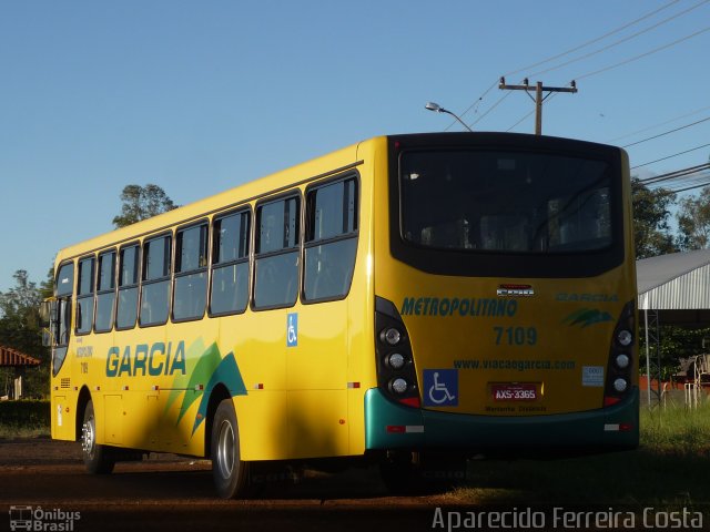 Viação Garcia 7109 na cidade de Rolândia, Paraná, Brasil, por Aparecido Ferreira Costa. Número da foto: #2253608.