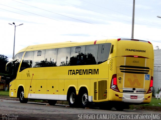 Viação Itapemirim 60665 na cidade de Conselheiro Lafaiete, Minas Gerais, Brasil, por Sérgio A.  B.  Canuto. Número da foto: #2256919.