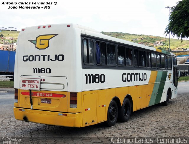 Empresa Gontijo de Transportes 11180 na cidade de João Monlevade, Minas Gerais, Brasil, por Antonio Carlos Fernandes. ID da foto: 2260138.