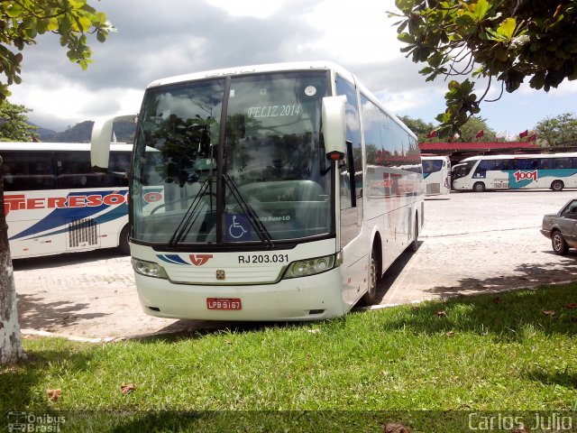 Viação Teresópolis RJ 203.031 na cidade de Casimiro de Abreu, Rio de Janeiro, Brasil, por Carlos Julio. Número da foto: #2261471.