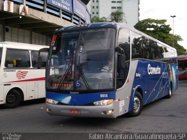 Viação Cometa 5513 na cidade de Aparecida, São Paulo, Brasil, por Fabio Alcantara. ID da foto: 2259636.