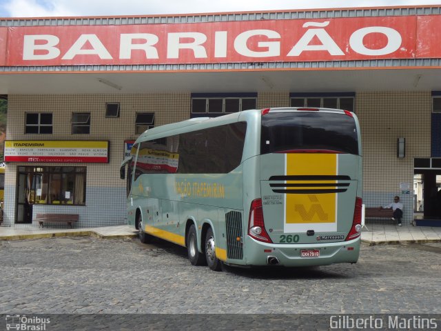 Viação Itapemirim 260 na cidade de Manhuaçu, Minas Gerais, Brasil, por Gilberto Martins. ID da foto: 2260028.