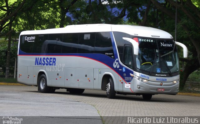 Viação Nasser 209115 na cidade de São Paulo, São Paulo, Brasil, por Ricardo Luiz. Número da foto: #2261520.